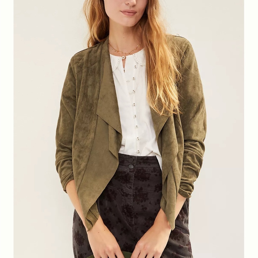 Blank NYC Wesley Sueded Jacket S